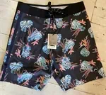 מכנס גלישה של ראסטי פרו פרחים שחור מבצע