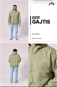 מעיל ירוק 2 צדדים