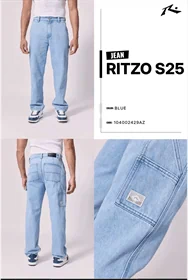 ג׳ינס פועלים נדיר ראסטי