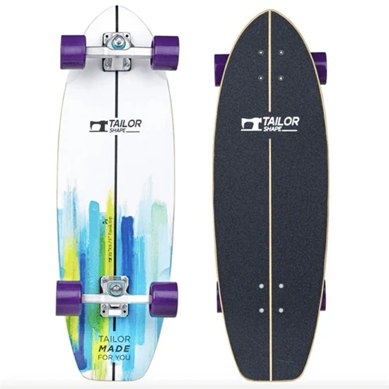 טיילור שייפ מדמה גלישה31 לבן תכלת גלגלים סגולים