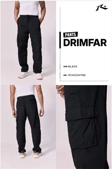 מכנס קליל גיזרה נדירה שחור