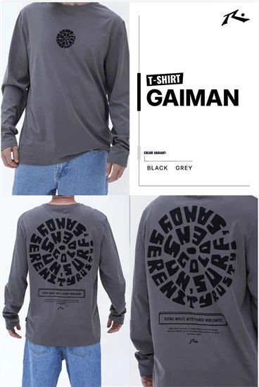 טי שירט ארוכה אפור