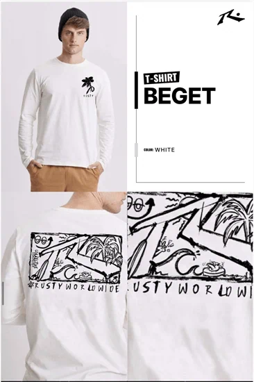 טי שירט ארוכה לבן