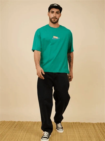 ג'ינס ארוך ראסטי שחור.